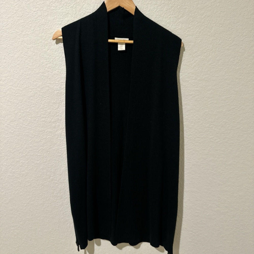 St. Tropez Black Women's Cardigan Vest